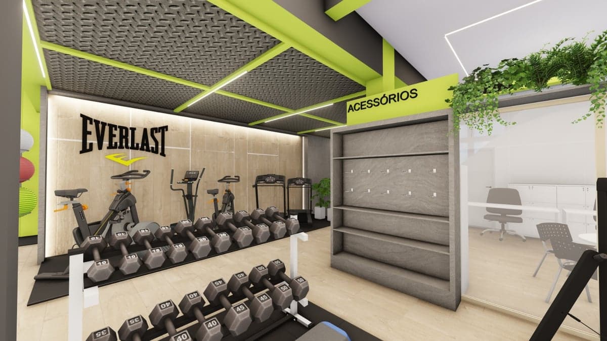 Showroom da FitTec Gym em Caxias do Sul, na Serra Gaúcha